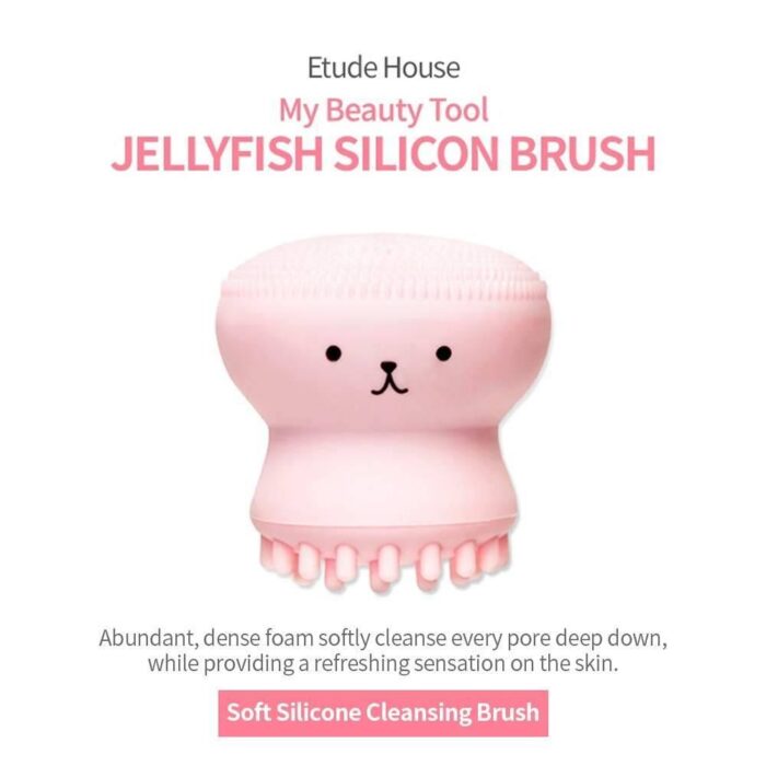 ETUDE HOUSE My Beauty Tool Jellyfish Silicon Brush - All in One Deep Pore Cleansing Sponge & Brush, For Exfoliating, Massage, Cleansing Soft Brush - EmpressKorea