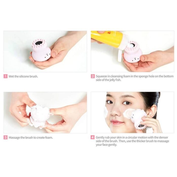 ETUDE HOUSE My Beauty Tool Jellyfish Silicon Brush - All in One Deep Pore Cleansing Sponge & Brush, For Exfoliating, Massage, Cleansing Soft Brush - EmpressKorea