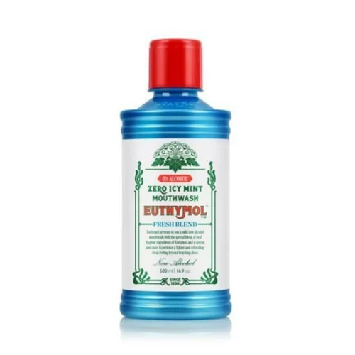 EUTHYMOL 0% Alcohol Zero Icy Mint Mouthwash 500ml - EmpressKorea
