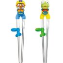 Edison children's three-dimensional stainless steel correction chopsticks right handed set of 2 - EmpressKorea