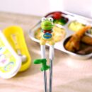 Edison children's three-dimensional stainless steel correction chopsticks right handed set of 2 - EmpressKorea