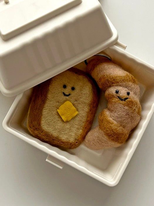 Elegant table Bread Friends keyring 3 types keychain handmade doll - EmpressKorea