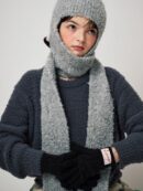 FUNFROMFUN MESSAGE WOOL GLOVES, CHARCOAL - EmpressKorea