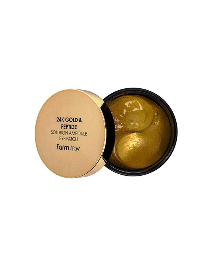 Farmstay 24K Gold & Peptide Solution Ampoule Eye Patch 90g - EmpressKorea
