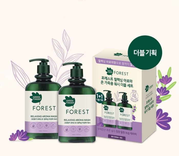 GREENFINGER Forest Relaxing Aroma Wash 500ml*2pack - EmpressKorea