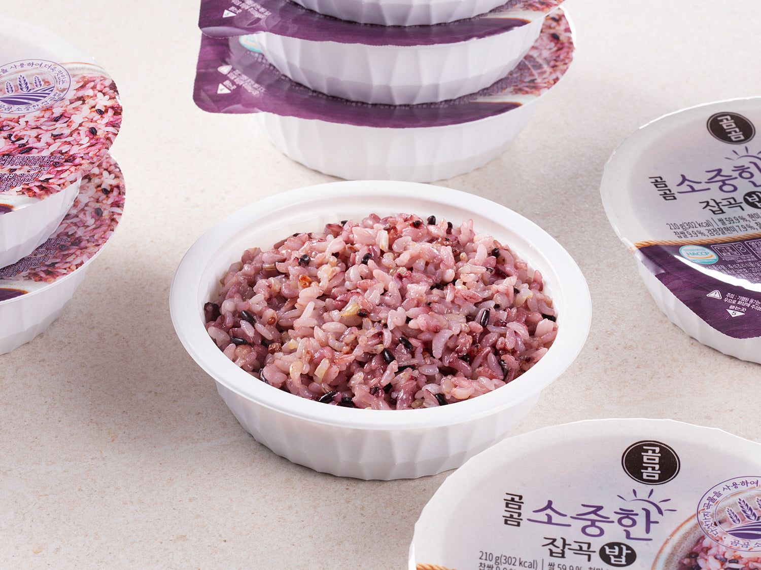 Gomgom Precious mixed grain rice, 210g, 12 pieces - EmpressKorea