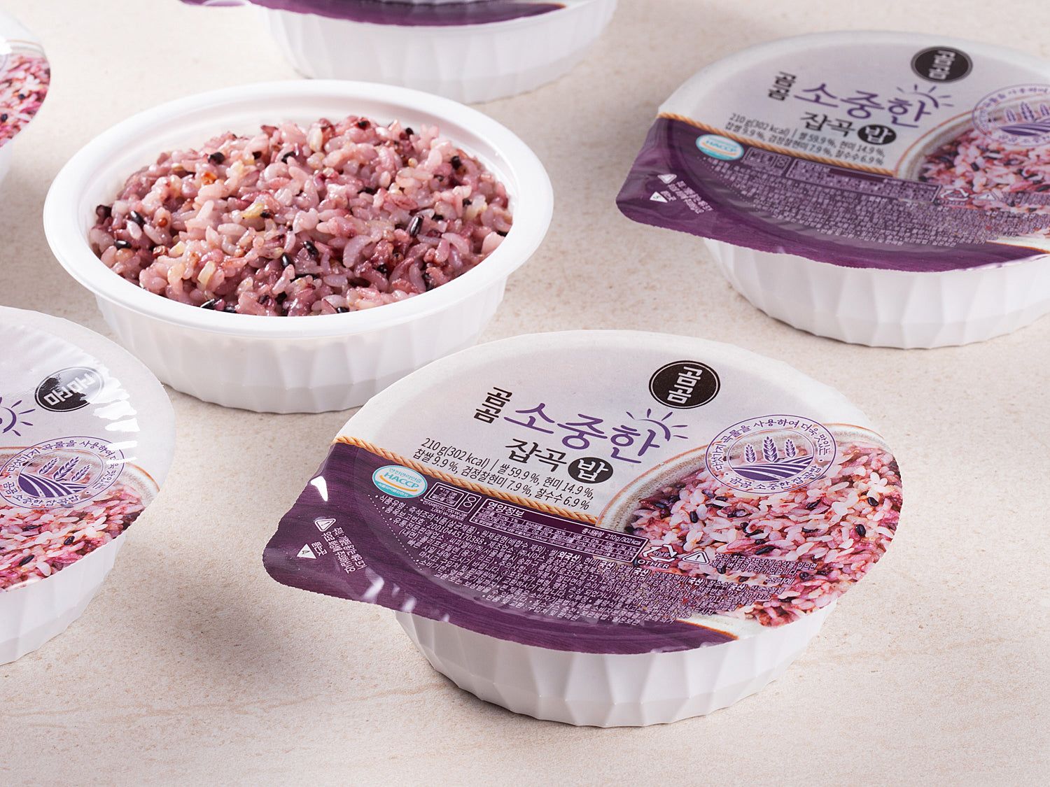 Gomgom Precious mixed grain rice, 210g, 12 pieces - EmpressKorea