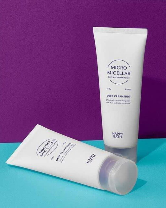 HAPPYBATH Micro Mecellar Deep Cleansing Foam 150g*3EA - EmpressKorea