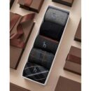 HAZZYS Men's puffy embroidery mixed pattern long socks 5-piece set HJSS1F502WT - EmpressKorea
