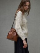 HERVE CLASSIC BUCKET BAG Tan - EmpressKorea