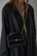 HERVE DAMIER BAG Suede Black - EmpressKorea