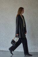 HERVE DAMIER BAG Suede Black - EmpressKorea