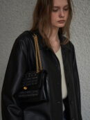 HERVE DAMIER BAG Tweed Black - EmpressKorea