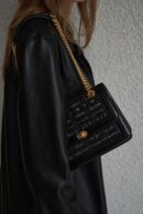 HERVE DAMIER BAG Tweed Black - EmpressKorea