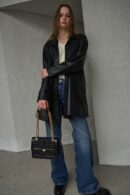 HERVE DAMIER BAG Tweed Black - EmpressKorea