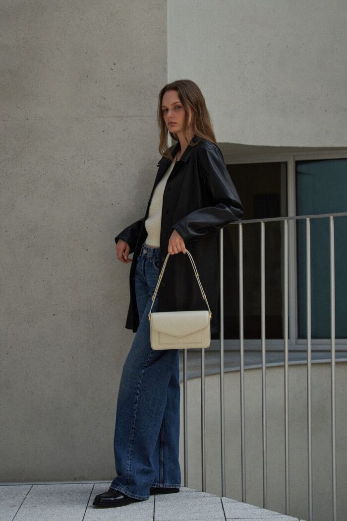 HERVE SATCHEL BAG Ivory - EmpressKorea