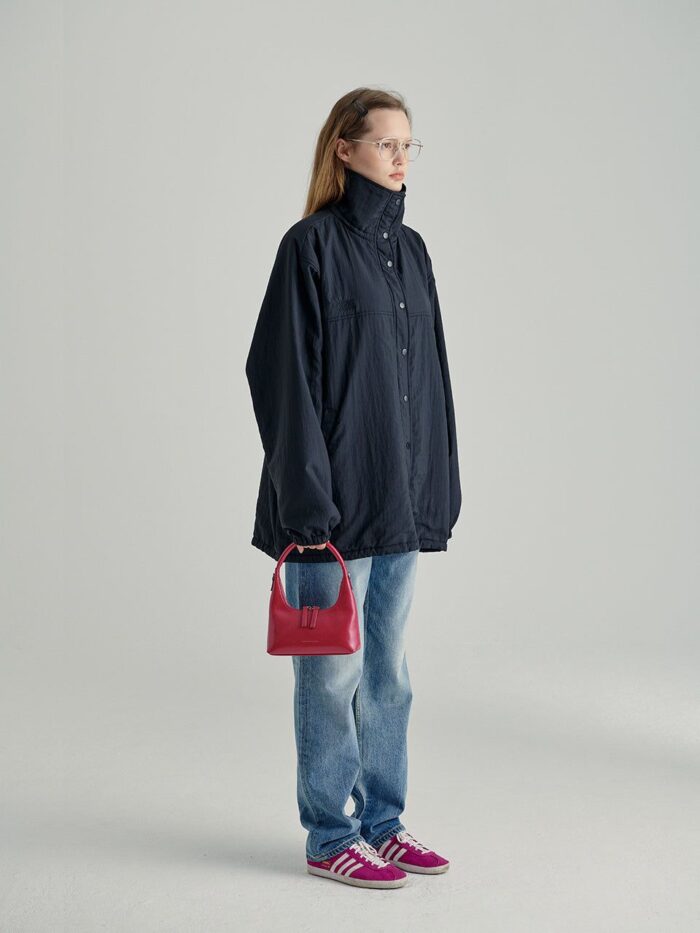 HOBO MINI+STRAP_berry pink crinkle - EmpressKorea