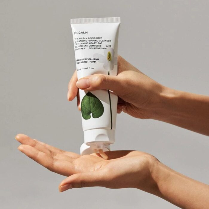 HUE_CALM Heartleaf Soothing Clean Foam 120ml - EmpressKorea