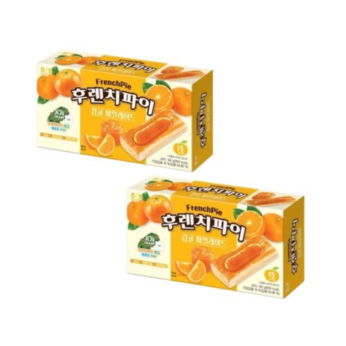 Haitai Confectionery French Pie Tangerine Marmalade 15p, 192g, 2 pieces - EmpressKorea