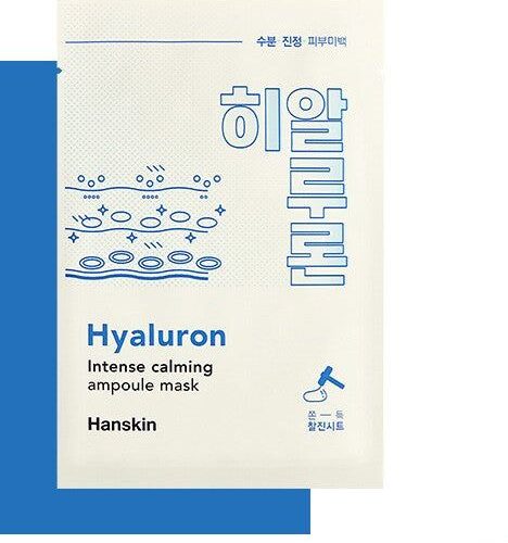 Hanskin Intense Calming Ampoule Sheet Mask Hyaluronic 23g*30pack - EmpressKorea