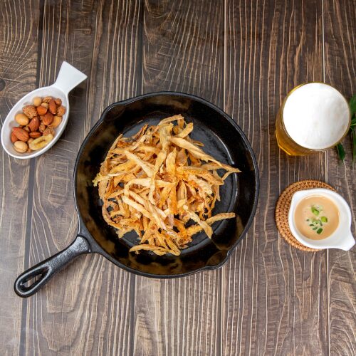 High protein crispy Insang Muktae(dried pollack) + garlic mayo sauce, 55g, 3 packs - EmpressKorea
