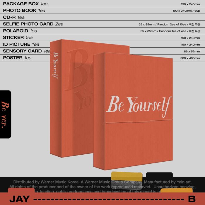 JAY B - 2nd EP: Be Yourself - EmpressKorea