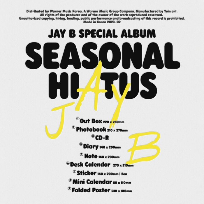 JAY B - Special Album: Seasonal Hiatus - EmpressKorea