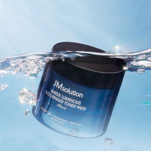 JM Solution Water Luminous S.O.S Ringer Toner Pad Black 70 pads 150ml - EmpressKorea