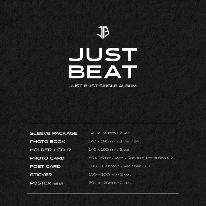 JUST B - 1st Single Album: JUST BEAT - EmpressKorea