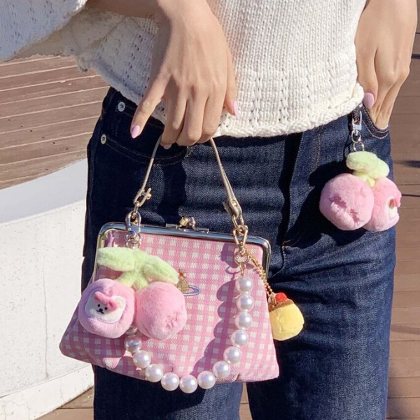 Jelly Land Peach Cherry Honey Key Ring - EmpressKorea