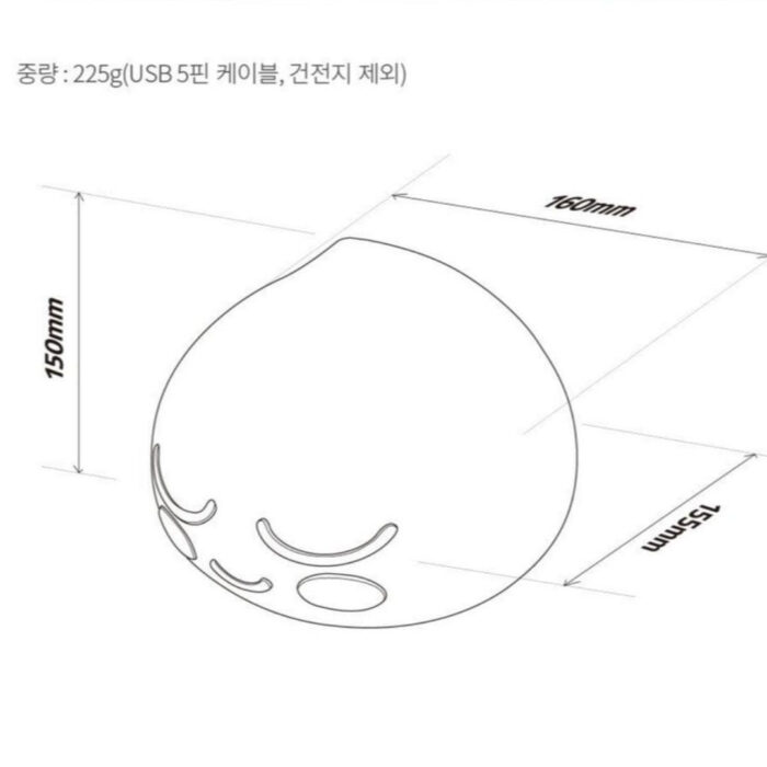 KAKAO FRIENDS Silicone Touch Mood Sleep Light Apeach 3 Level Brightness Control Soft Material AAA Battery USB Cable Power - EmpressKorea