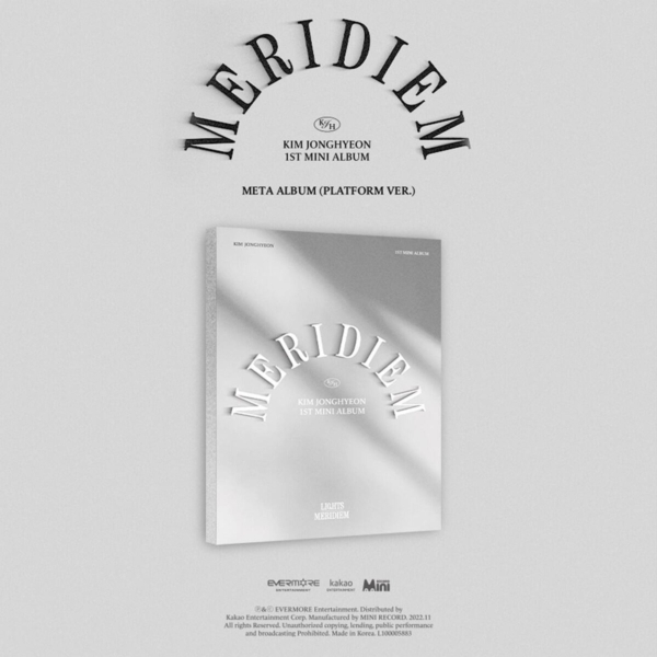 KIM JONGHYEON (NUEST) - 1st Mini Album: MERIDIEM (Platform Ver.) - EmpressKorea