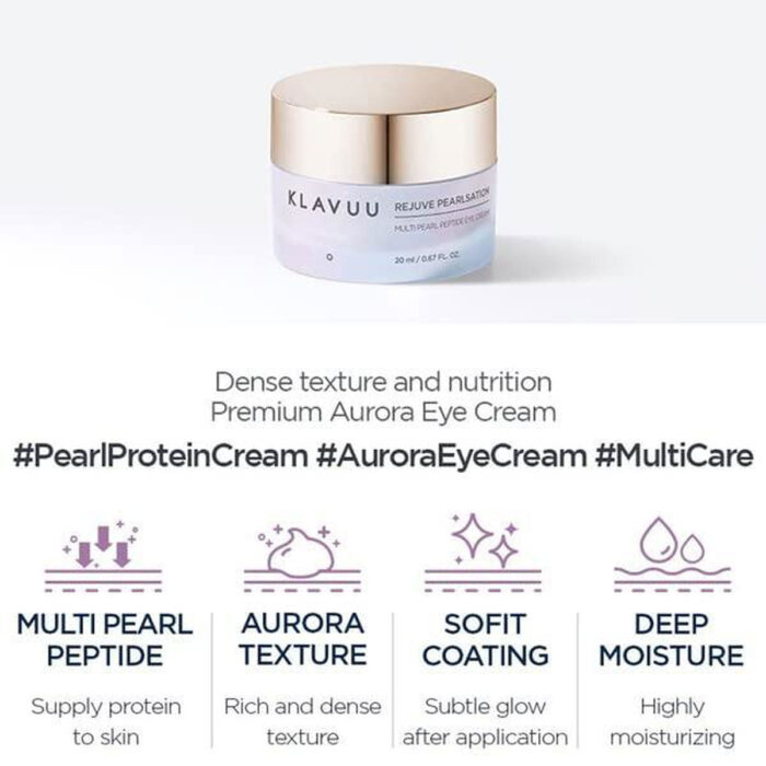 KLAVUU Resuve Pearlsation Multi Pearl Peptide Eye Cream 20ml - EmpressKorea