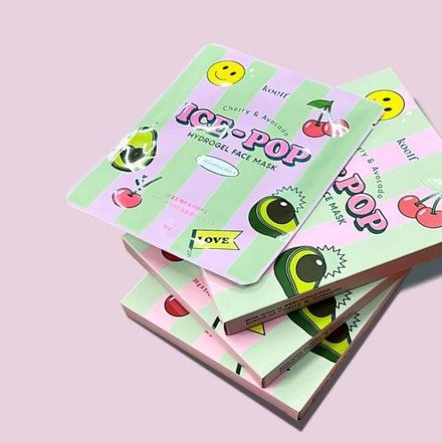 KOELF Cherry & Avocado Ice-Pop Hydrogel Mask Pack 30g*5EA - EmpressKorea