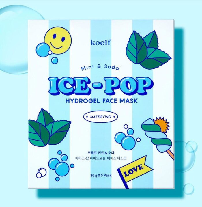 KOELF Mint & Soda Ice-Pop Hydrogel Mask Pack 30g*5EA - EmpressKorea