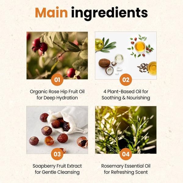 KUNDAL Premium Deep Nourishing Rose Hip Oil Ampoule Bar 100g - EmpressKorea