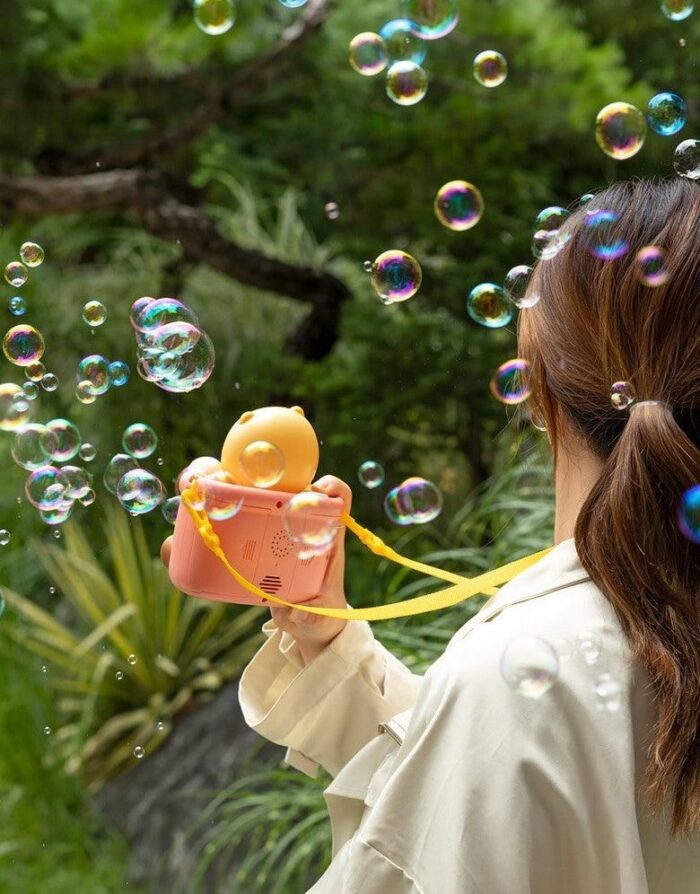 Kakao Friends Choonsik Camera Soap Bubble Automatic Bubble Gun - EmpressKorea