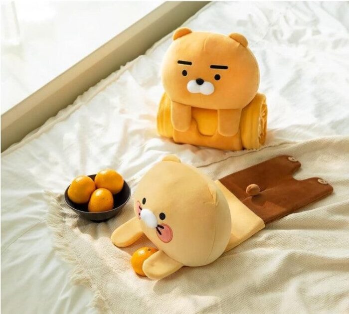Kakao Friends KF Ryan Pillow Blanket Stuffed Cushion Pillow - EmpressKorea