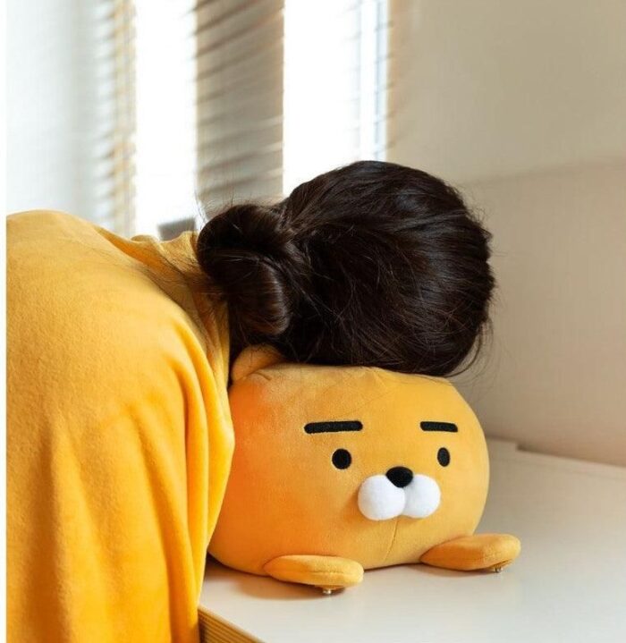Kakao Friends KF Ryan Pillow Blanket Stuffed Cushion Pillow - EmpressKorea