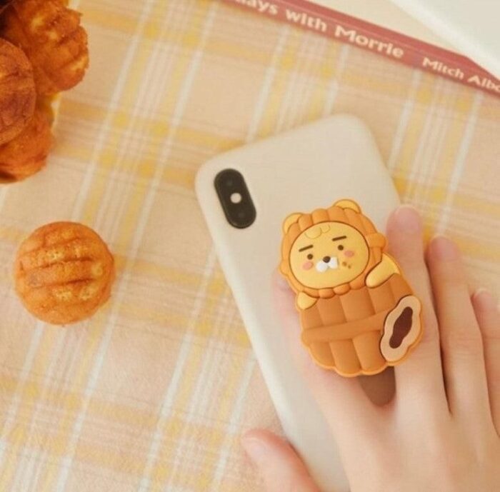 Kakao Friends Walnut Snack Ryan Phone Griptok - EmpressKorea