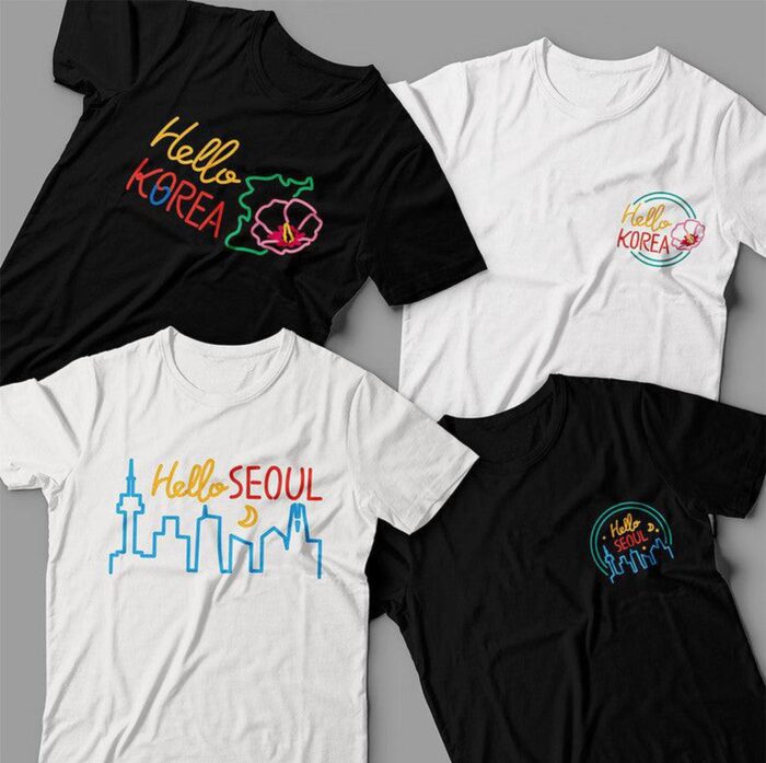 Korea Commemorative Neon Sign T-shirt - EmpressKorea