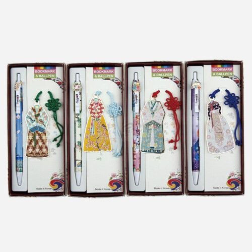 Korean Culture 4 Bookmarks + Ballpoint Pen Set Korean Culture 4 Bookmarks - EmpressKorea
