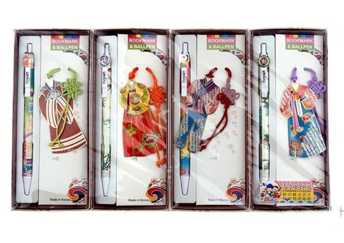 Korean Culture 4 Bookmarks + Ballpoint Pen Set Korean Culture 4 Bookmarks - EmpressKorea