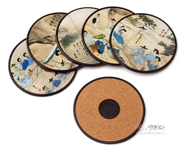 Korean traditional coaster - Shin Yunbok - EmpressKorea
