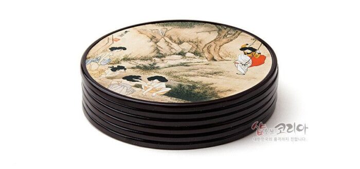 Korean traditional coaster - Shin Yunbok - EmpressKorea