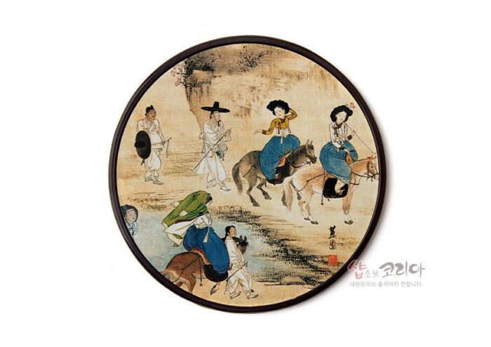 Korean traditional coaster - Shin Yunbok - EmpressKorea