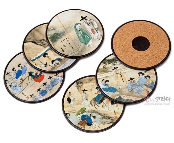 Korean traditional coaster - Shin Yunbok - EmpressKorea