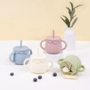 LITTLE CLOUD Baby Honey Pot Multi Silicone Straw Cup 250ml - EmpressKorea