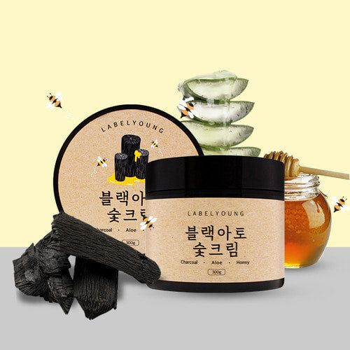 Label Young Shocking Black Ato Charcoal Cream 300g - EmpressKorea