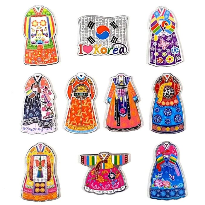 Labeque Korean Traditional Mini Acrylic Fridge Magnets 10pcs - EmpressKorea